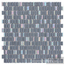 Mixed Iridescent Glass Mosaic Tiles Blue